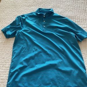 Blue striped vineyard vines polo